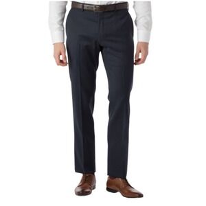 BALLIN Dress Pants Men's 40X 28 Super 120's Wool Travel Twill Comfort Flat Front
